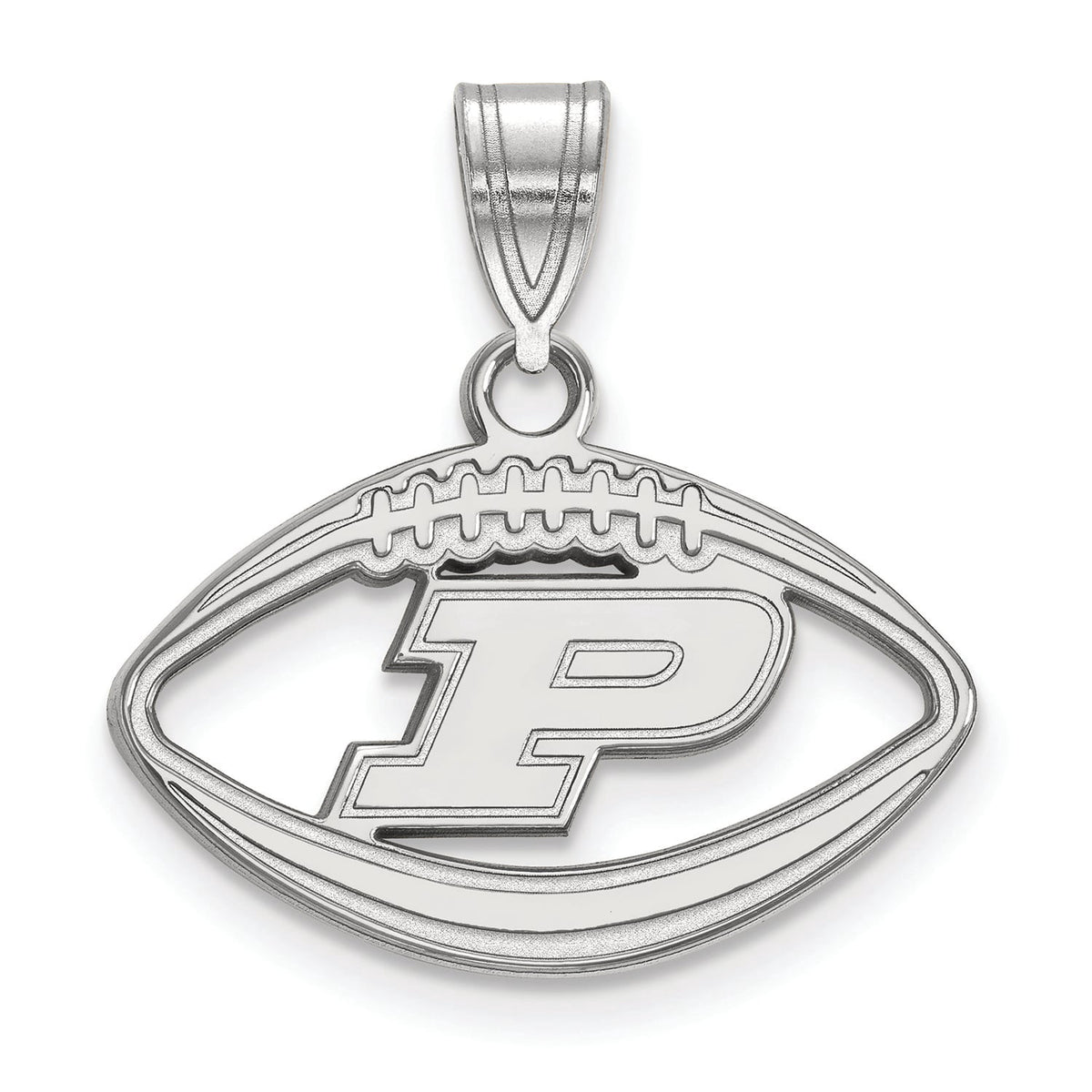 Women's Purdue Boilermakers Sterling Silver Logo Football Pendant