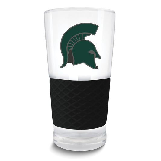 Collegiate Michigan State University Score 22 oz. Pint Glass with Silicone Grip