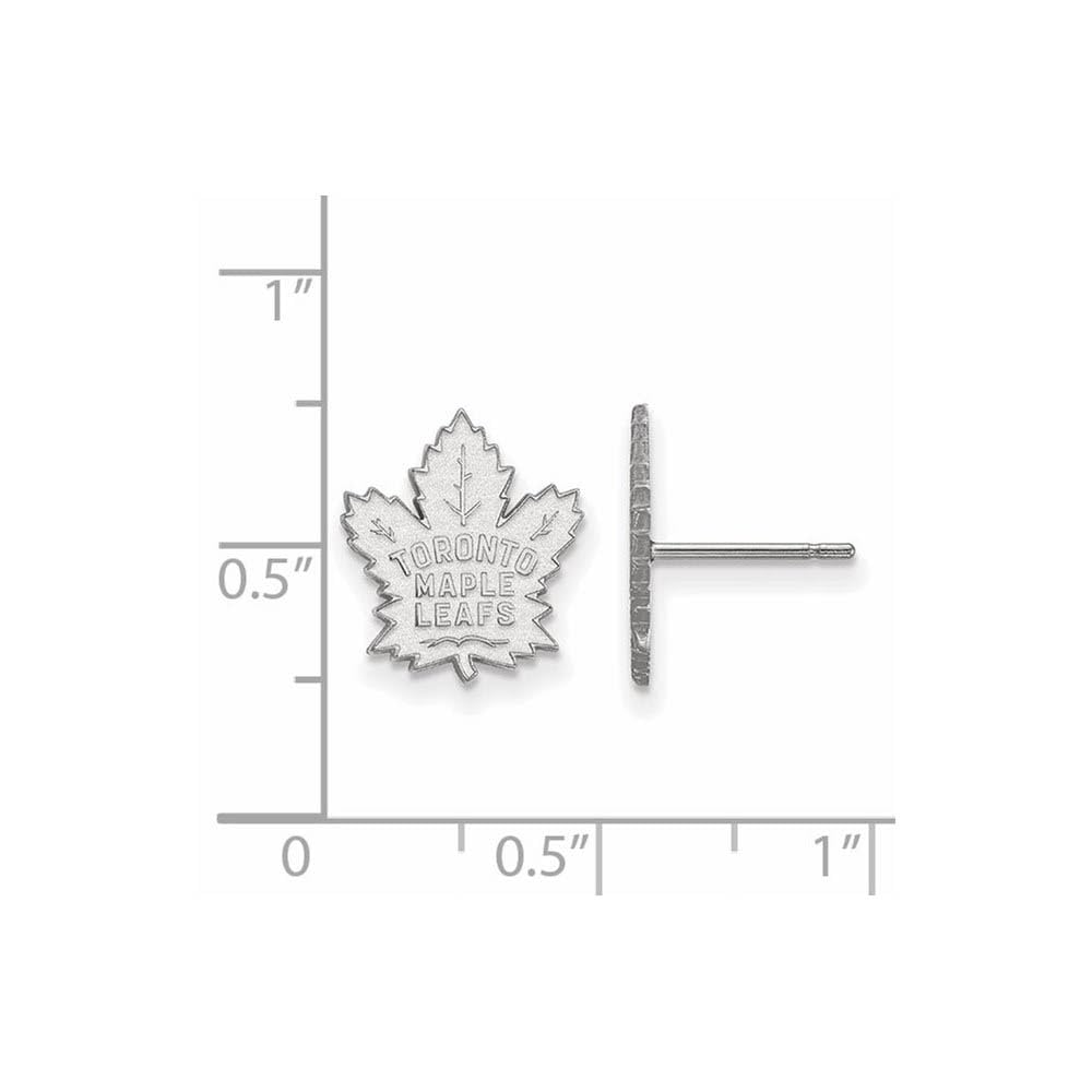 LogoArt NHL Toronto Maple Leafs Sterling Silver Small Post Earrings