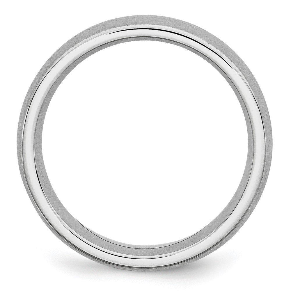 Cobalt Satin 8mm Half Round Band Size - 7