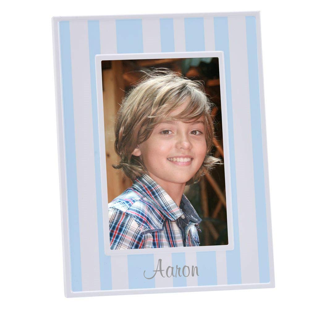 Creative Gifts Striped Frame in Blue and White