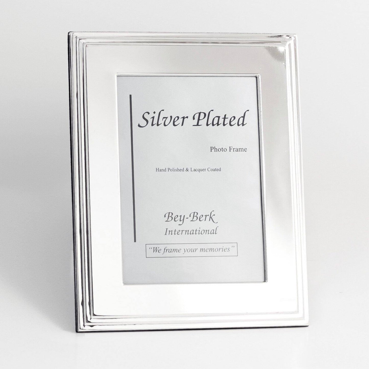 Bey-Berk Silver-Plated Tiered Edge 8 x 10 in. Photo Frame - Tarnish Proof