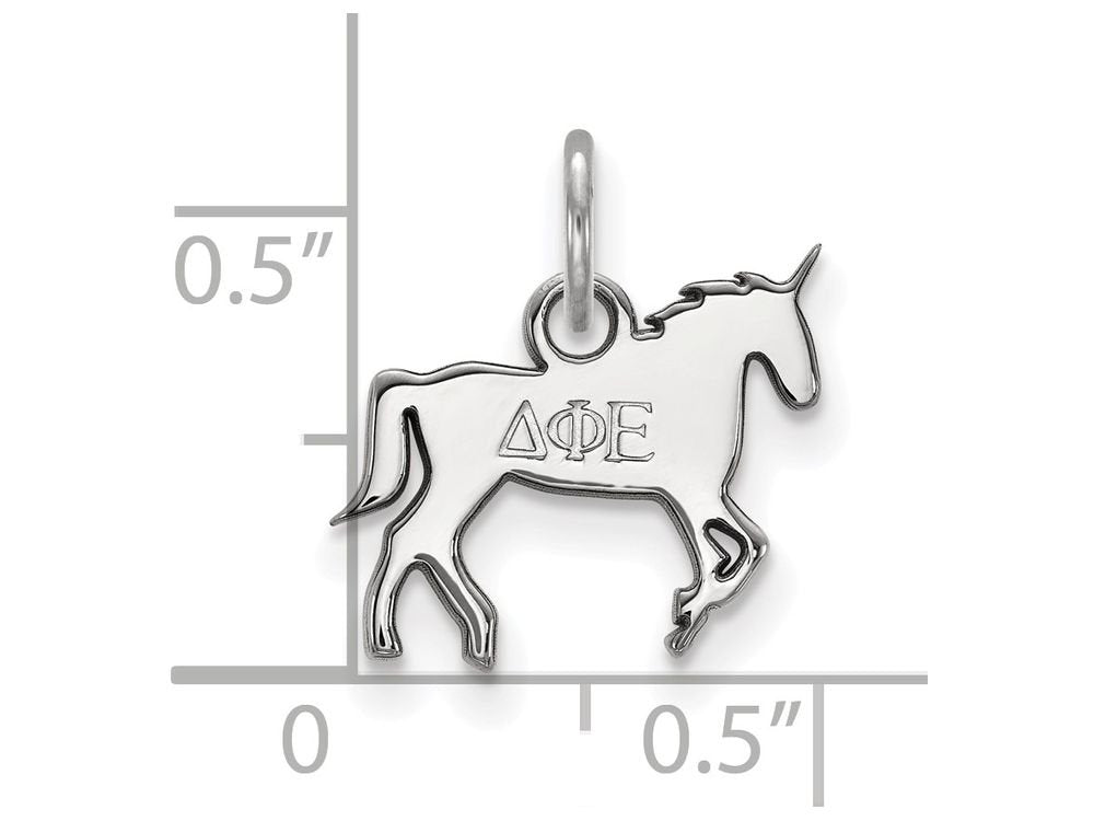 Sterling Silver Official Licensed Greek Sororities Delta Phi Epsilon (???) XS Pendant