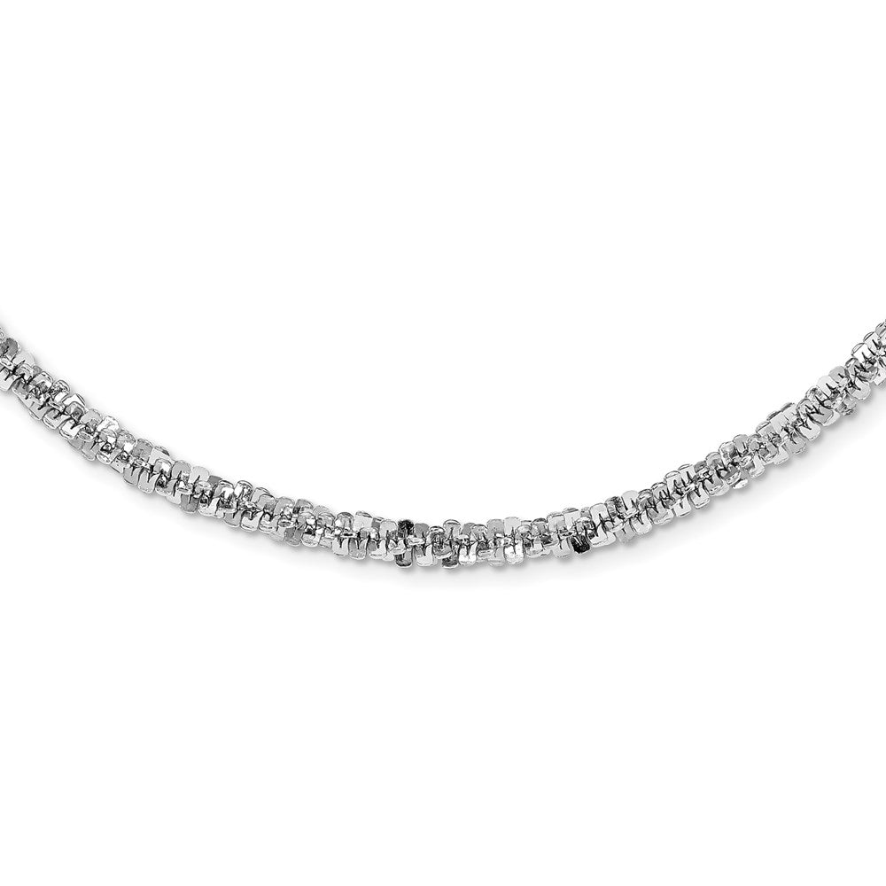 Sterling Silver Rhodium-plated D/C Necklace