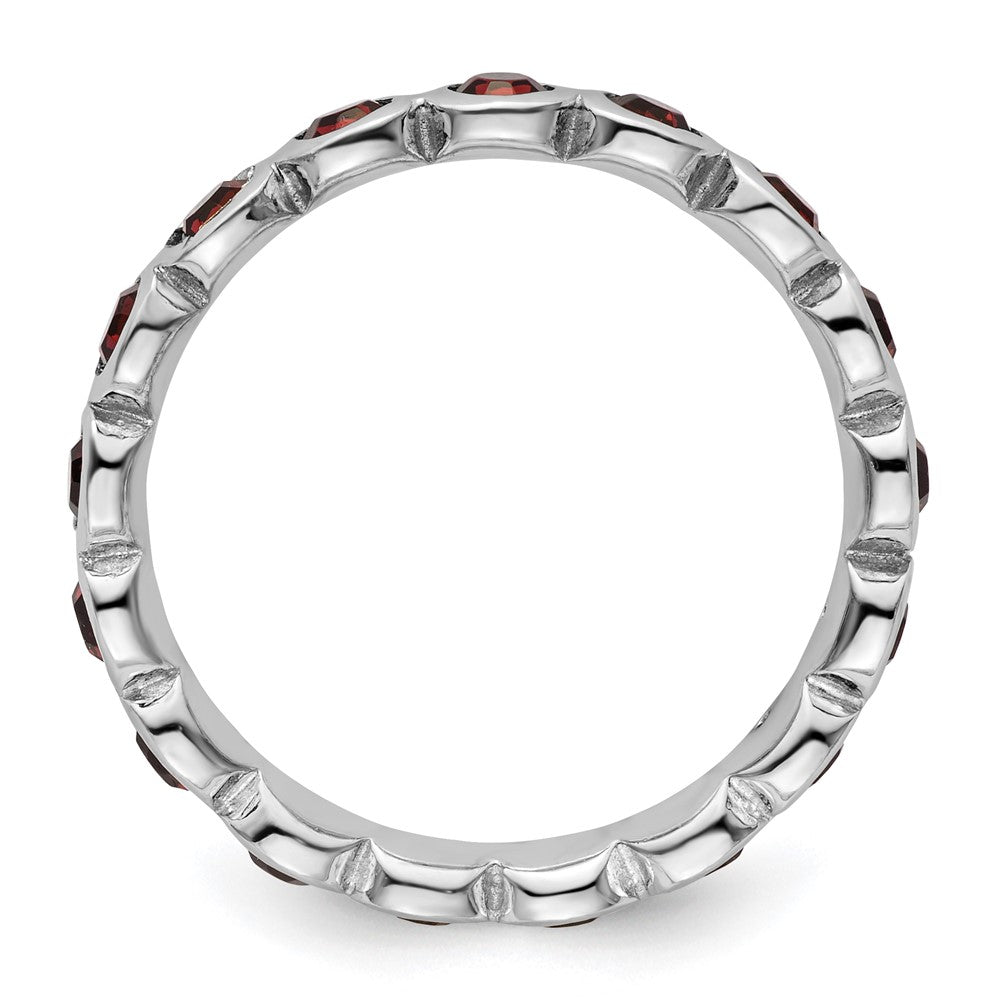 Sterling Silver Stackable Expressions June Crystal Ring Size -8