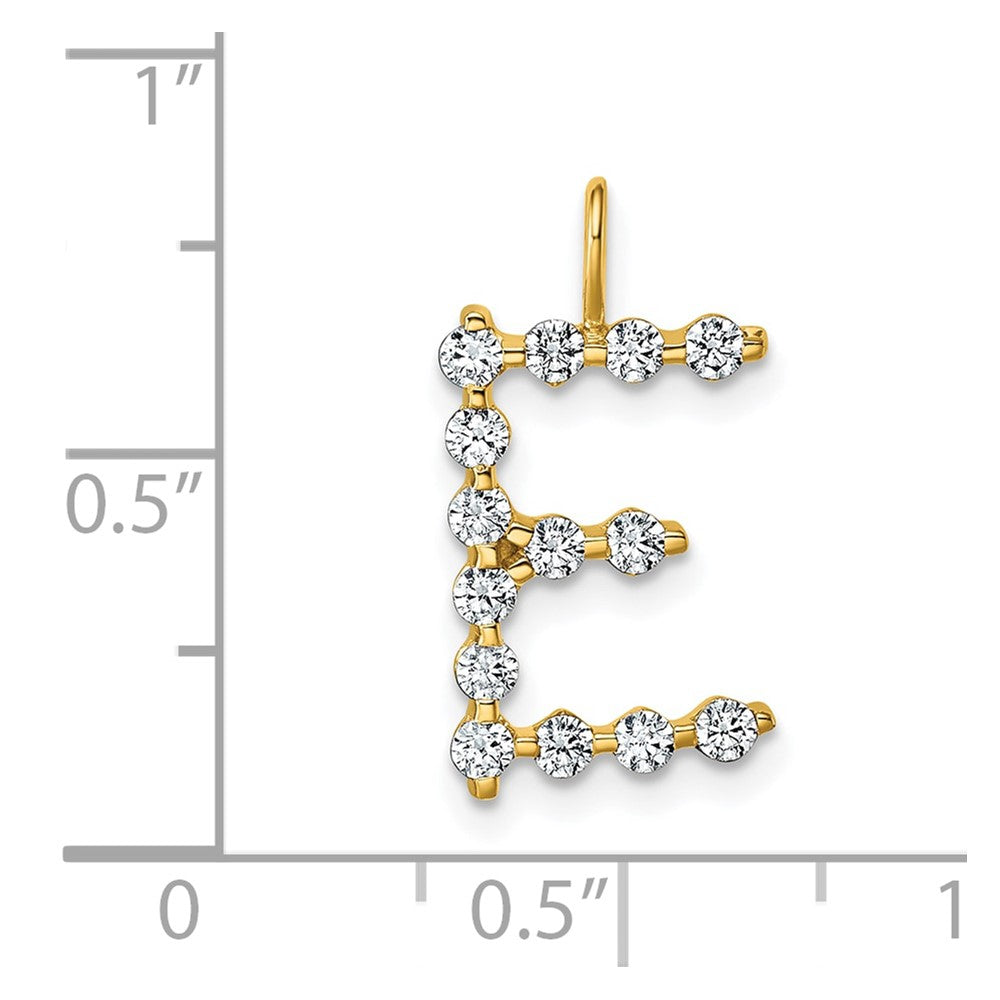 True Origin 14k 1/2 carat Lab Grown Diamond VS DEF Alphabet E Pendant