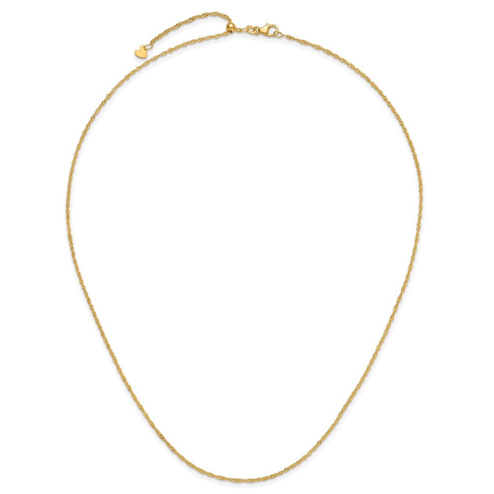 10K Adjustable 1.3mm Singapore Chain