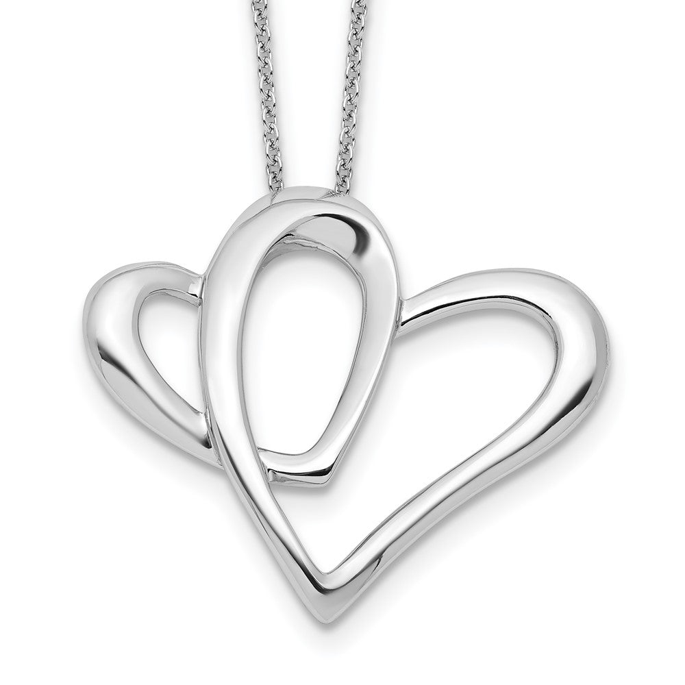 Sentimental Expressions Sterling Silver Rhodium-plated Daughter A Part of My Heart 18 Inch Necklace 18 Inches