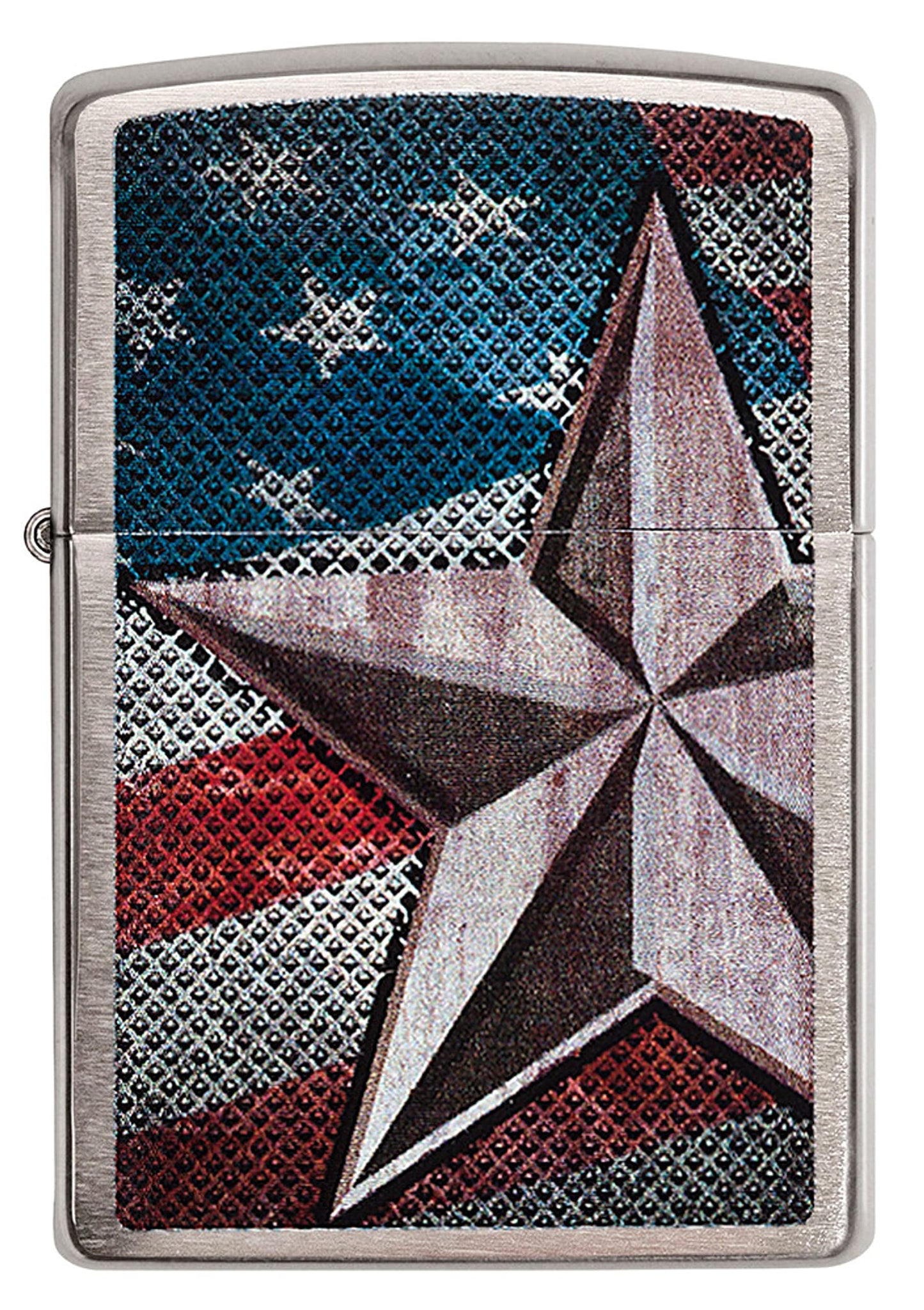 Zippo Retro Star Brushed Chrome Windproof Pocket Lighter