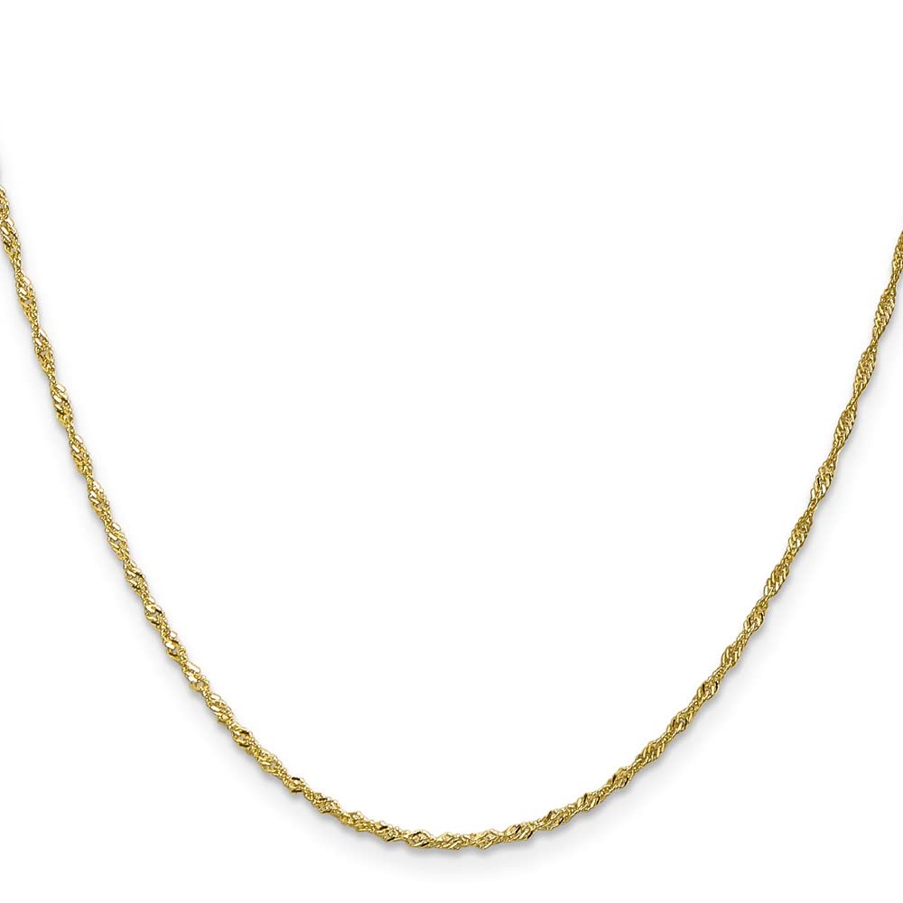 10k 1.4mm Singapore Chain Anklet