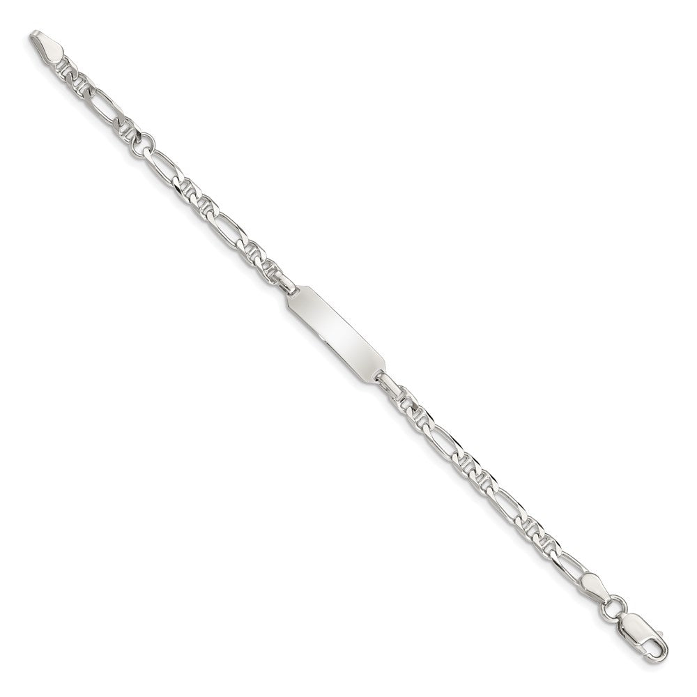 Sterling Silver Childrens ID Anchor 5in Plus 1in EXT Link Bracelet 5 inches