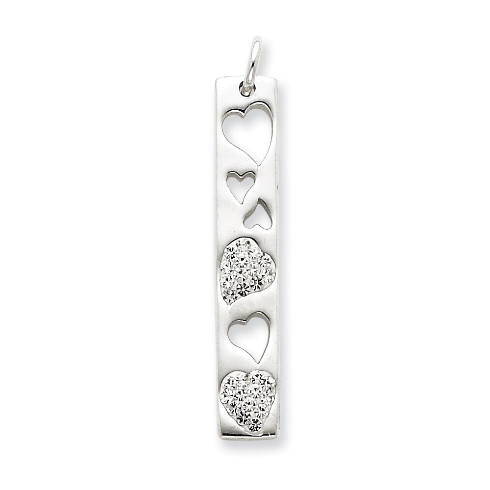 Sterling Silver Stellux Crystal Heart Pendant