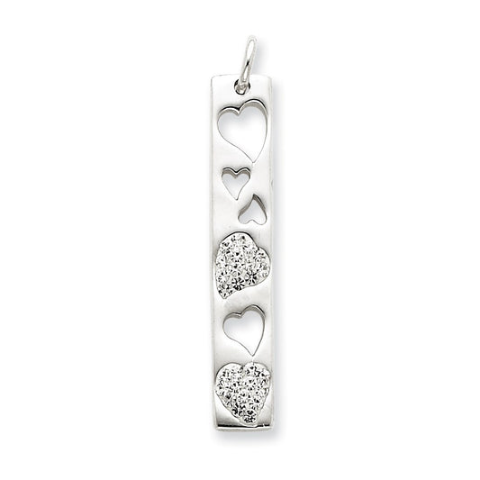 Sterling Silver Stellux Crystal Heart Pendant