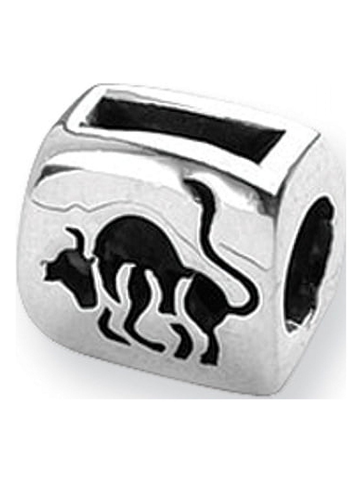 Sterling Silver Reflections Taurus Zodiac Antiqued Bead