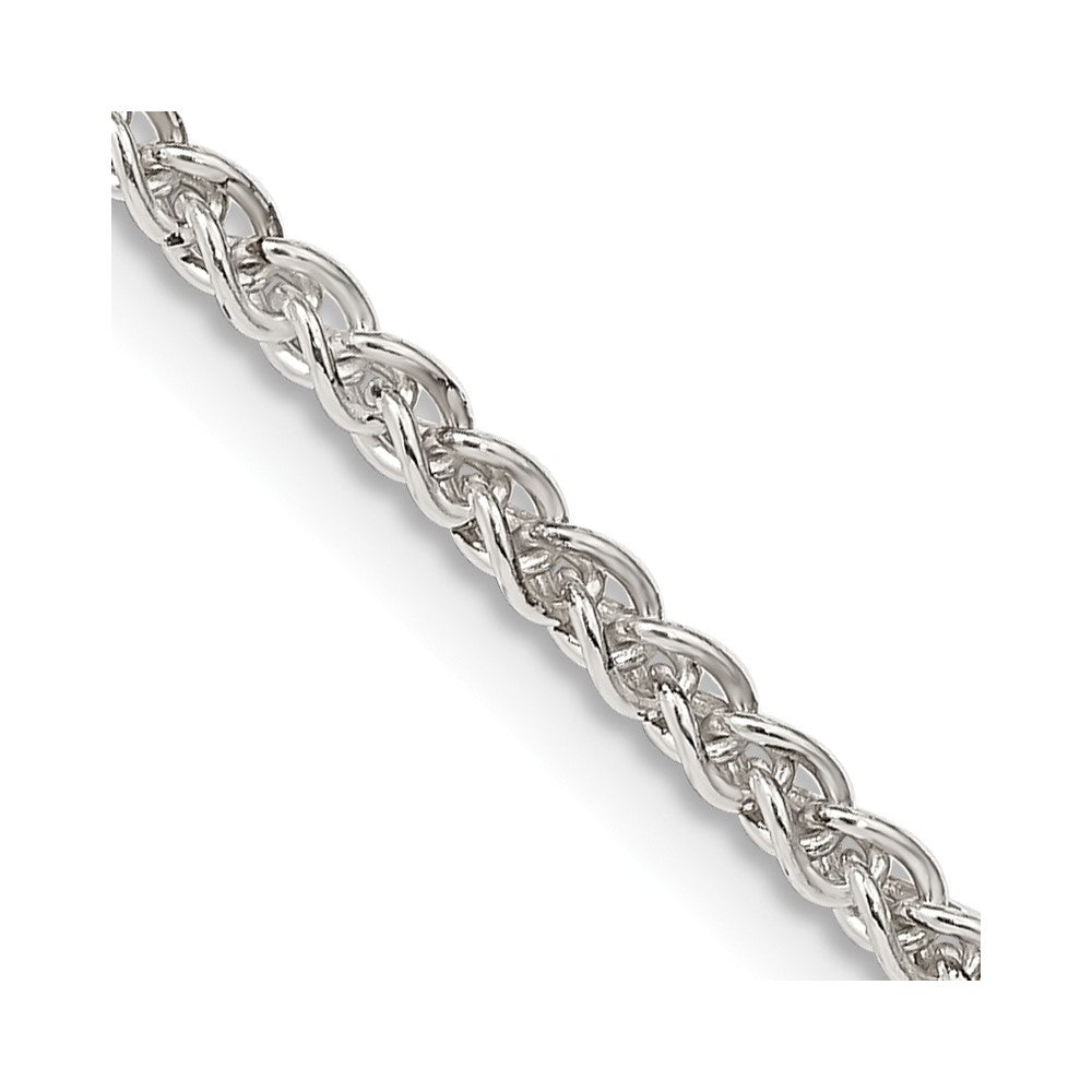 Sterling Silver 2.5mm Round Spiga Chain 18 Inches
