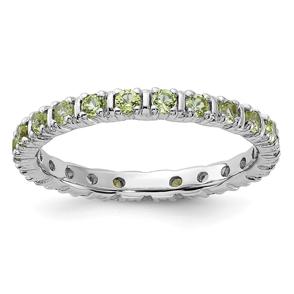Sterling Silver Stackable Expressions Peridot Ring