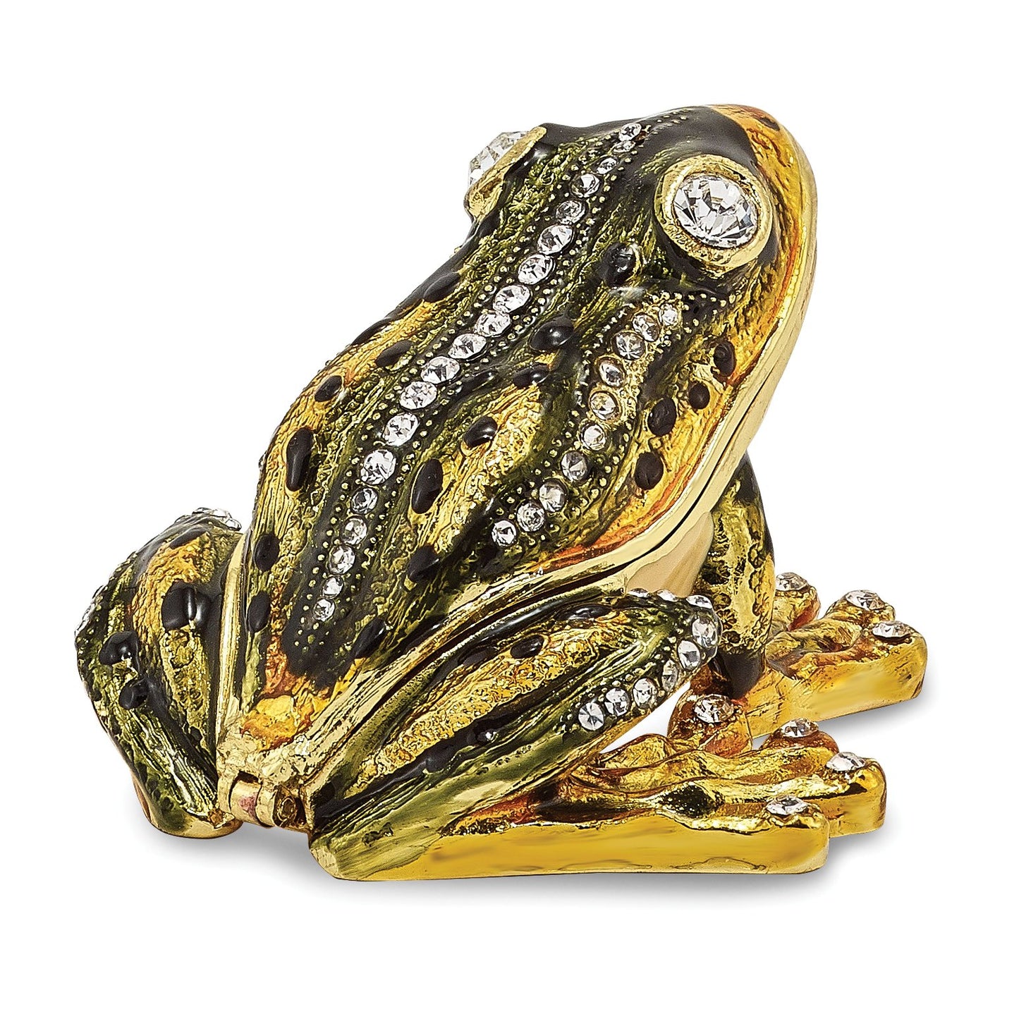Pewter Jumping Frog Trinket Box