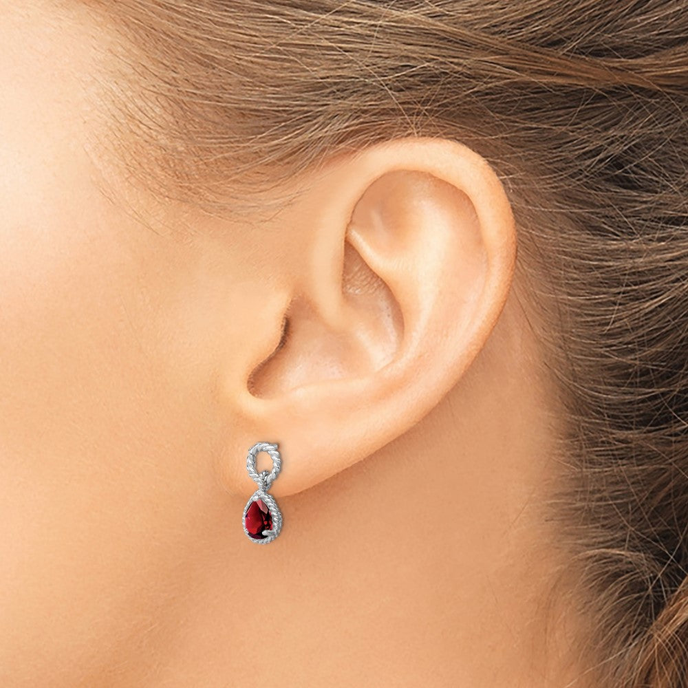 Sterling Silver Polished CZ Moon and Star Post Earrings