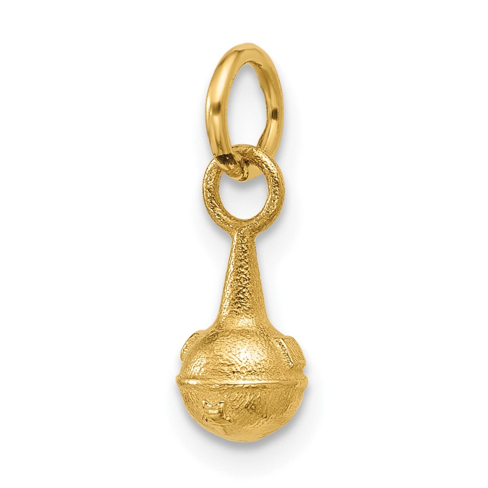 14K Polished Baby Rattle Pendant