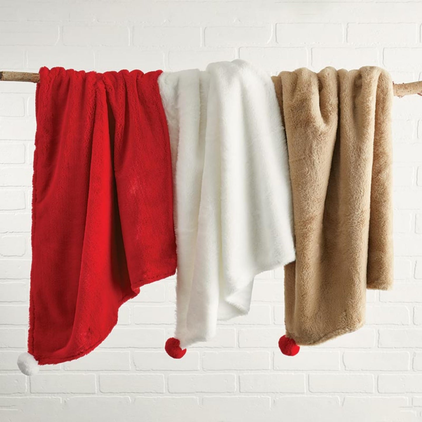 Red Santa Baby Polyester Christmas Plush Blanket