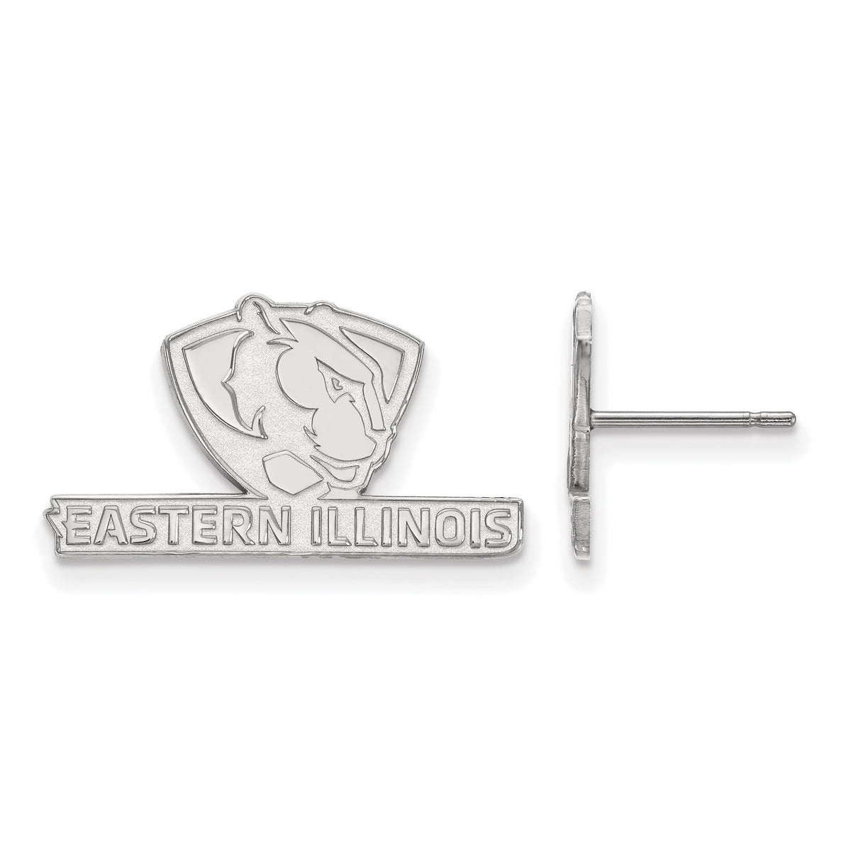 LogoArt Sterling Silver Eastern Illinois University Small Post Earrings