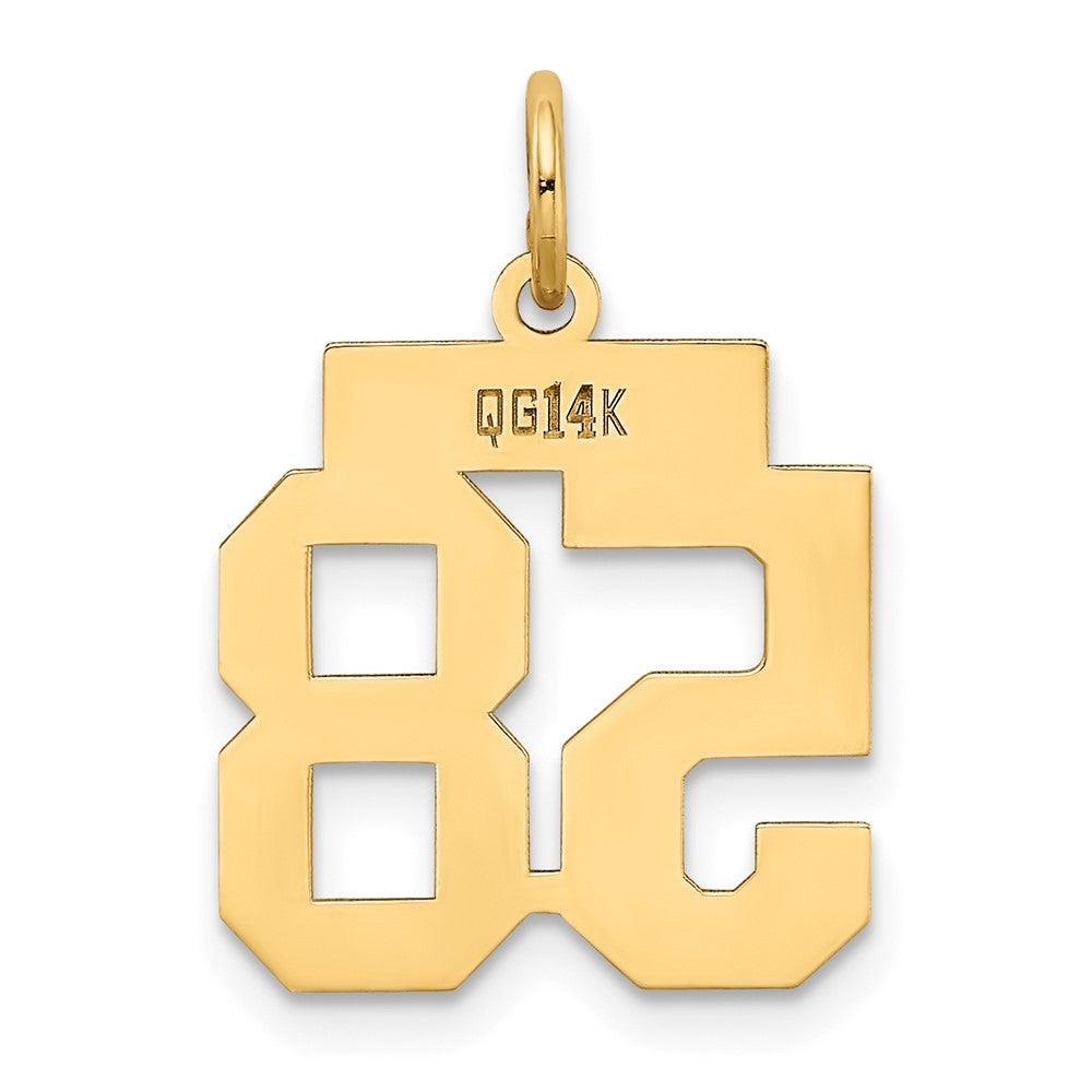 14k Small Polished Number 58 Charm