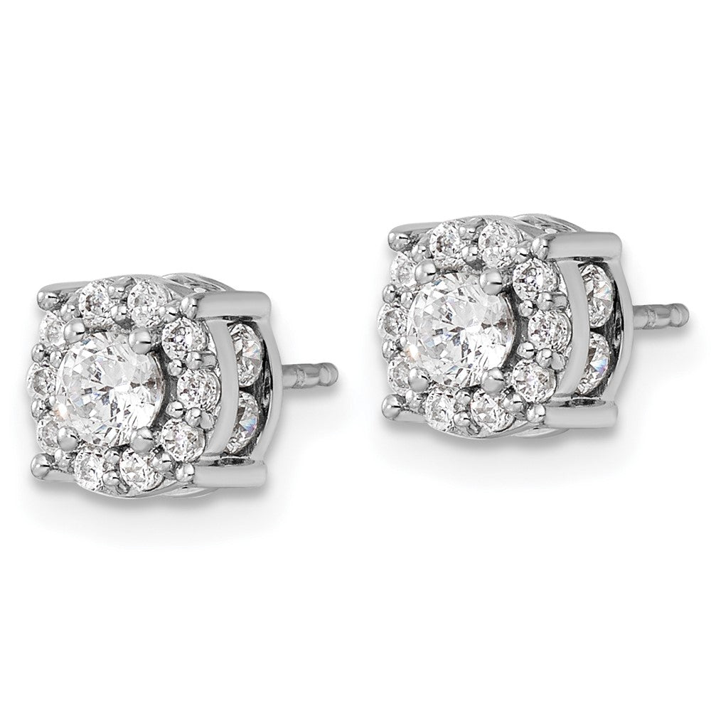 14k White Gold 1 carat Lab Grown Diamond VS/SI+ G+ Post Earrings