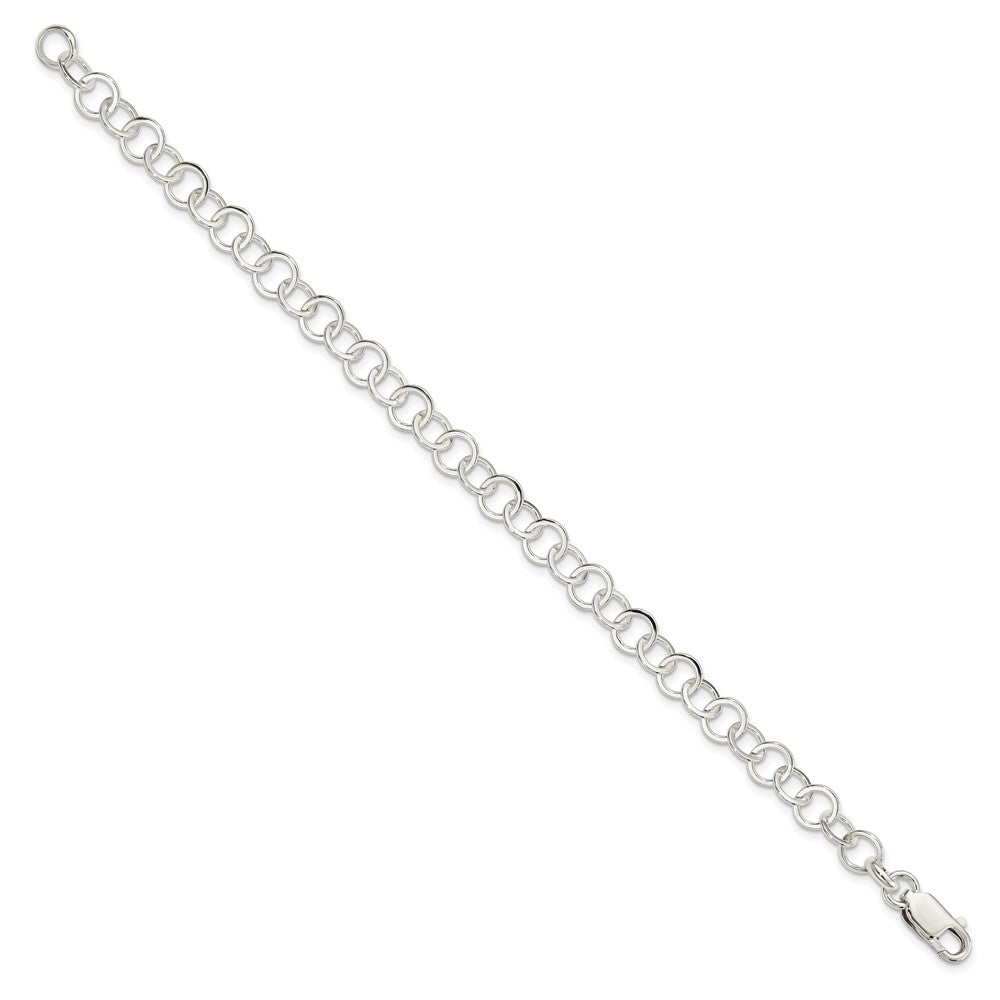 Sterling Silver 7.5inch Fancy Link Bracelet 7.5 inches