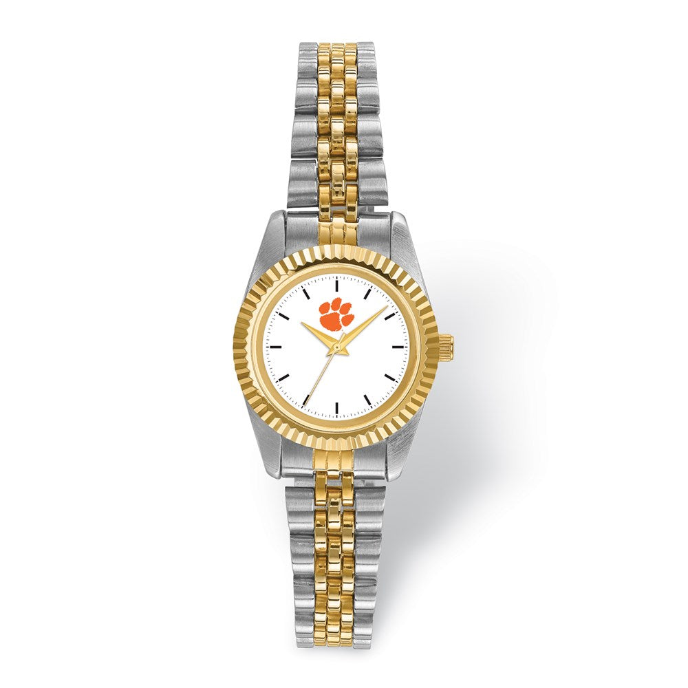 LogoArt Clemson University Pro Two-tone Ladies Quartz Watch QCU167