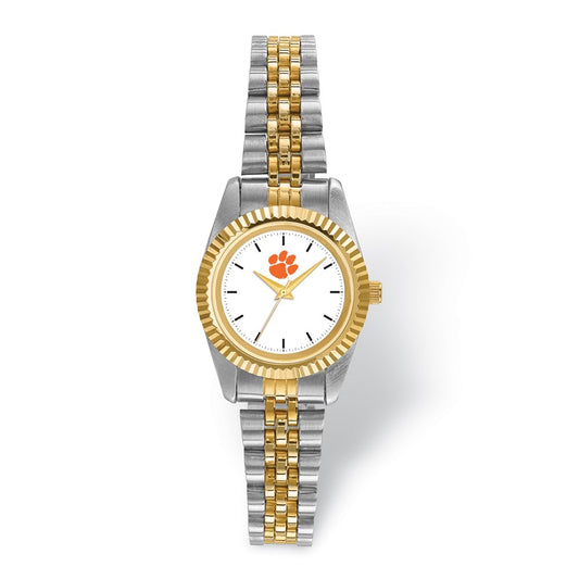 LogoArt Clemson University Pro Two-tone Ladies Quartz Watch QCU167