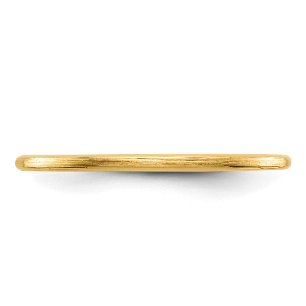 10K Yellow Gold 1.2mm Half Round Satin Stackable Band Size 5.5