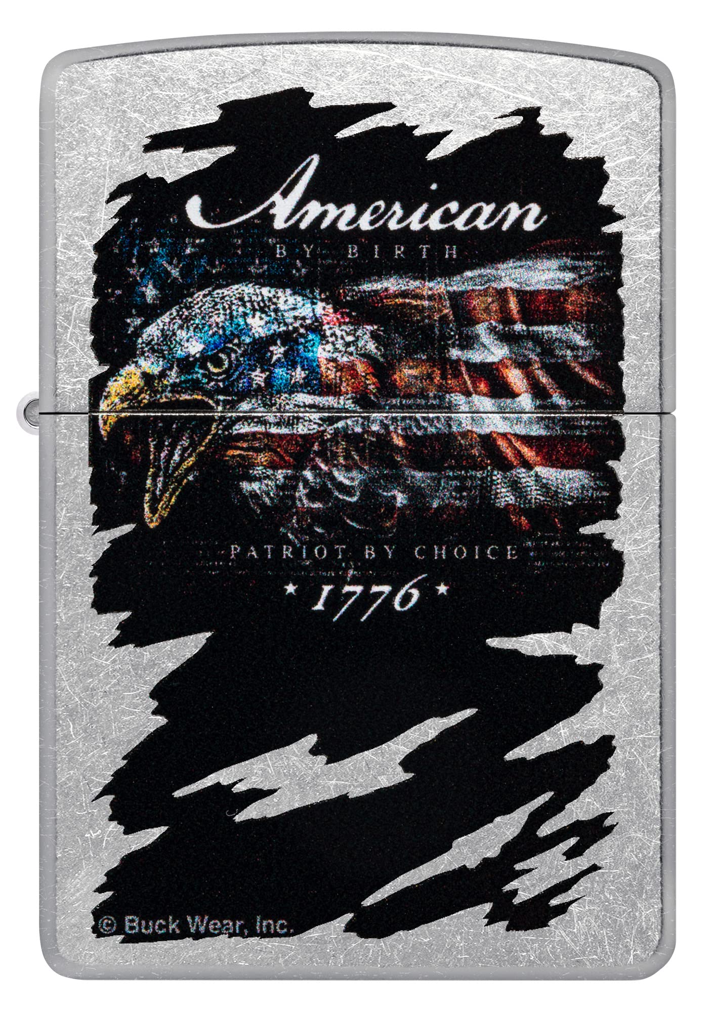 Pro-Cut ZIP-48633 2024 Zippo Buck Wear Eagle Dotted Street Chrome Lighter