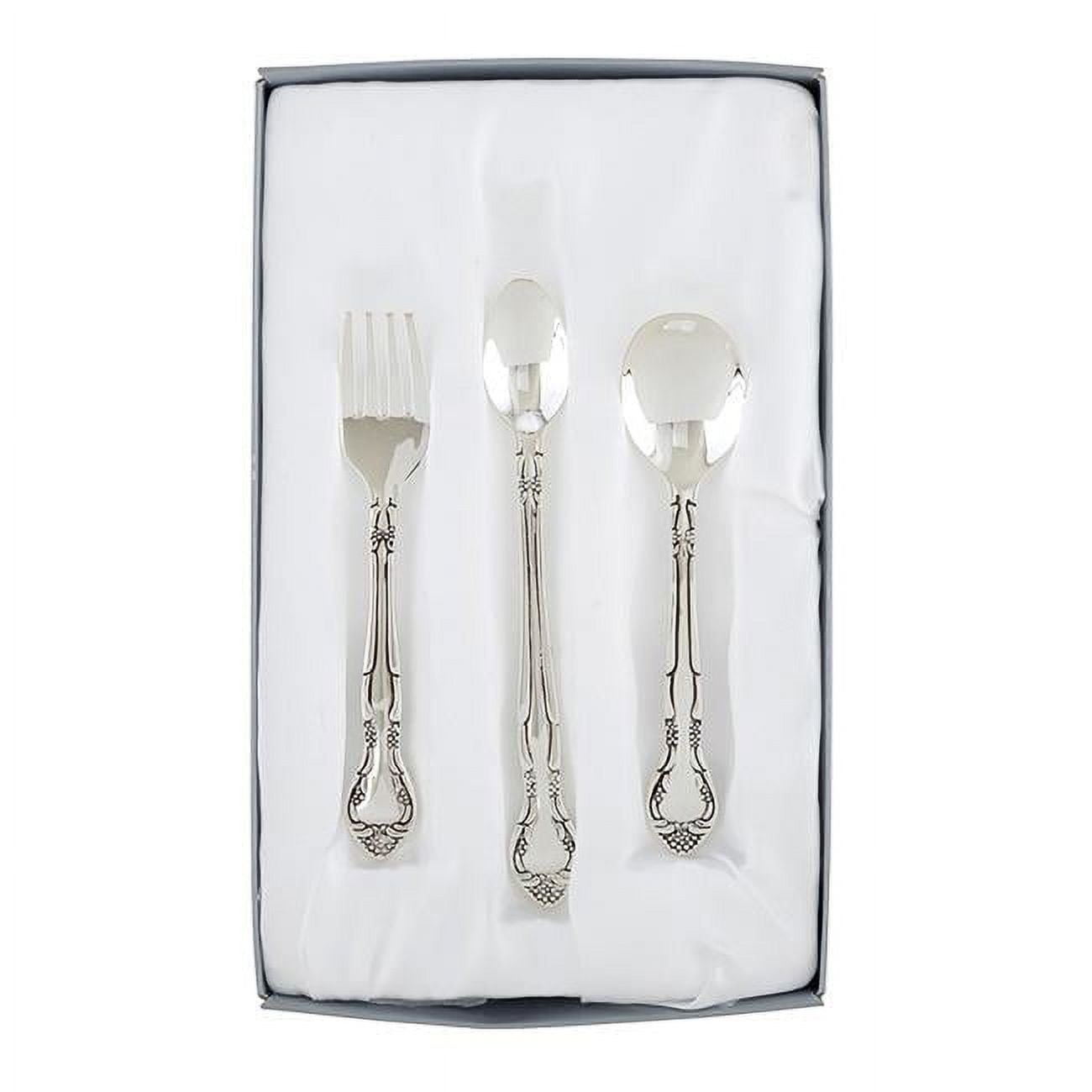 Stephan Baby 554385 3 Piece Silver Feeding Set - Pack of 2