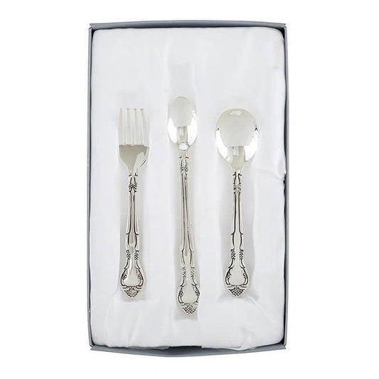 Stephan Baby 554385 3 Piece Silver Feeding Set - Pack of 2