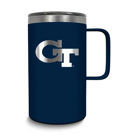 Collegiate Georgia Tech Stainless Steel 18 oz. Hustle Mug with Lid