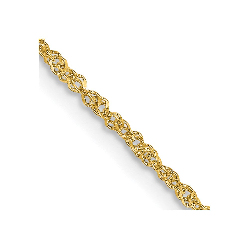 18K 20 inch 1.1mm Singapore with Spring Ring Clasp Chain
