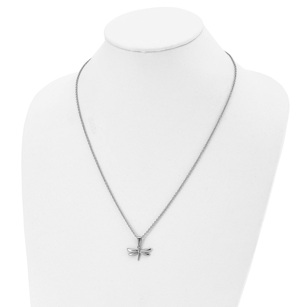 Stainless Steel Polished Dragonfly 22in Necklace