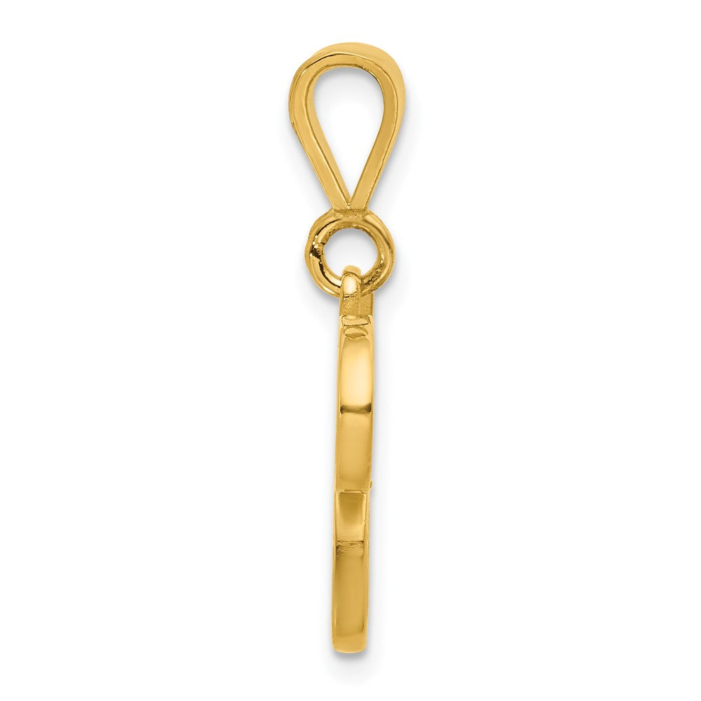 10k Initial U Pendant