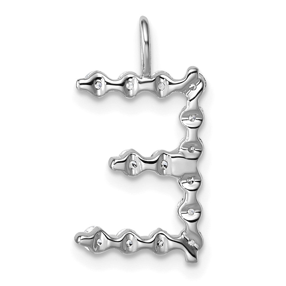 True Origin 14k White Gold 1/2 carat Lab Grown Diamond VS DEF Alphabet E Pendant