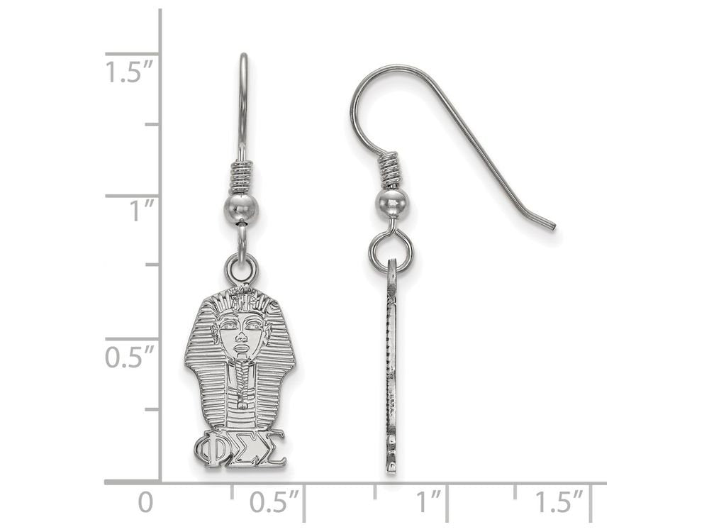 Sterling Silver Official Licensed Greek Sororities Phi Sigma Sigma (???) Medium Dangle Earrings