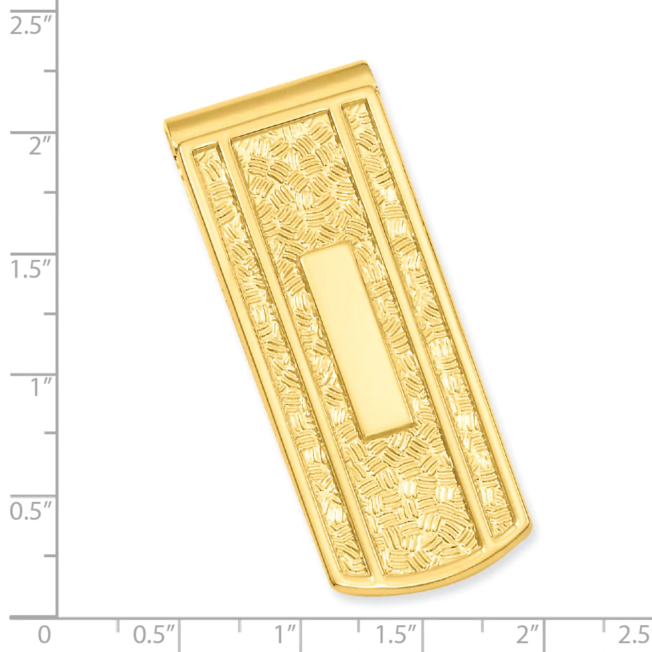 Gold-plated Kelly Waters with Engraveable Area Money Clip GP3855