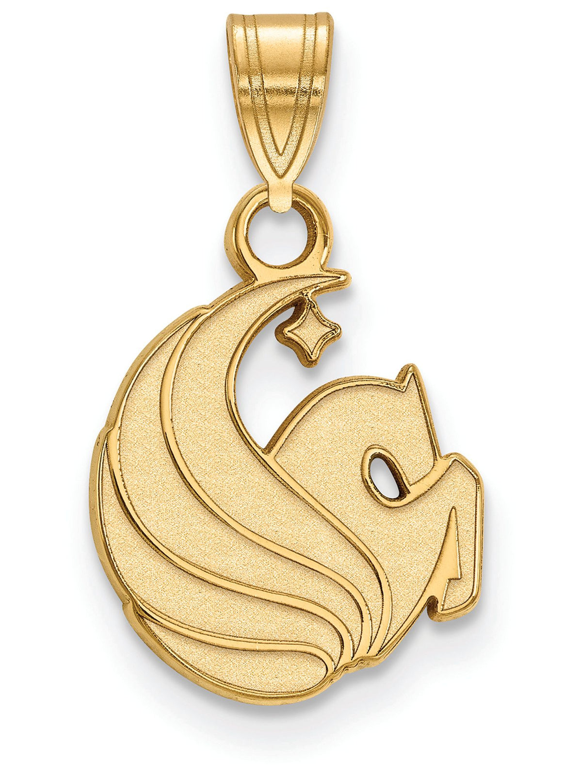 Sterling Silver Gold-plated LogoArt University of Central Florida Pegasus Small Pendant Q-GP026UCF
