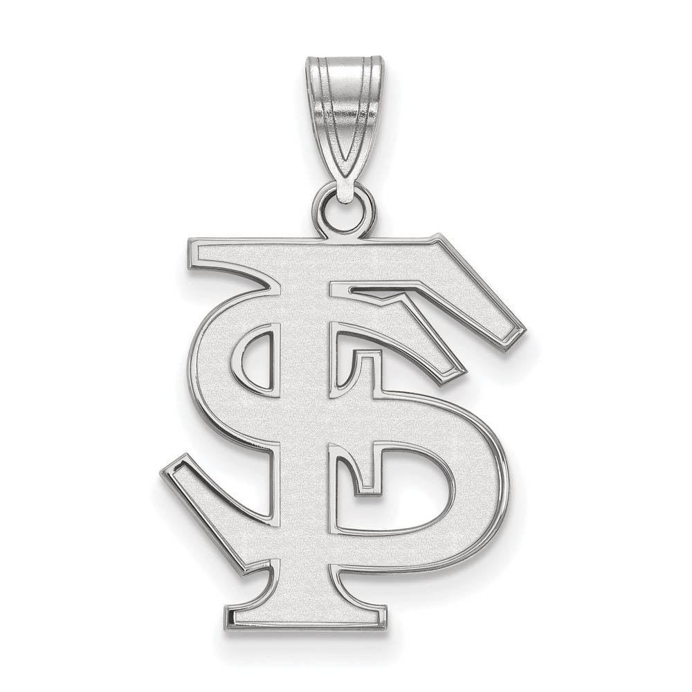 LogoArt Sterling Silver Florida State University Large Pendant Necklace Female Adult