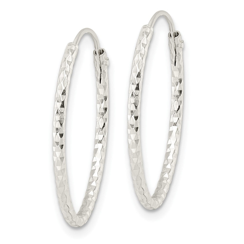 Sterling Silver Rhodium-plated Fancy Garnet Earrings