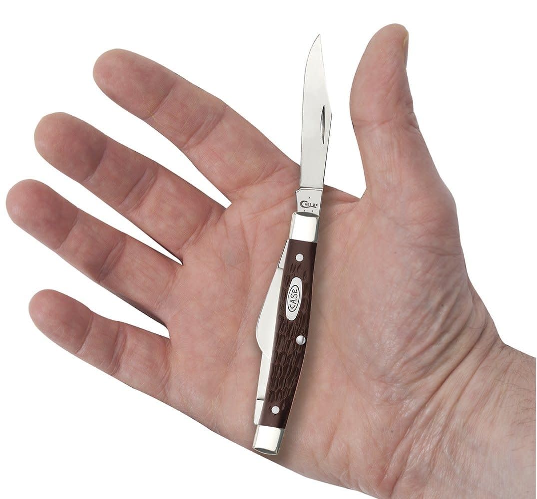Case XX Jigged Brown Synthetic Stockman Stainless Pocket Knife 00106
