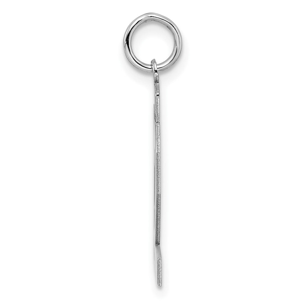 Sterling/Silver Rhodium-plated Polished Number 42 Charm
