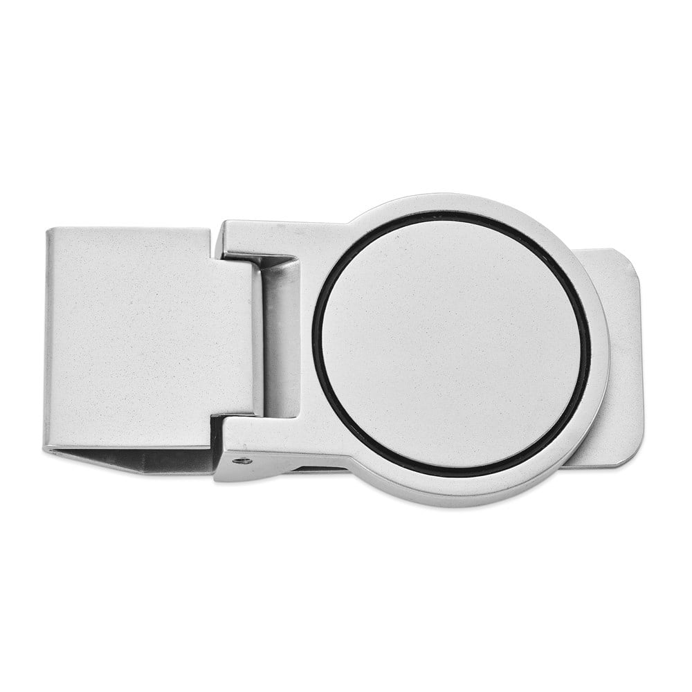 Silver Finished Brass Hinged Money Clip QGL8786
