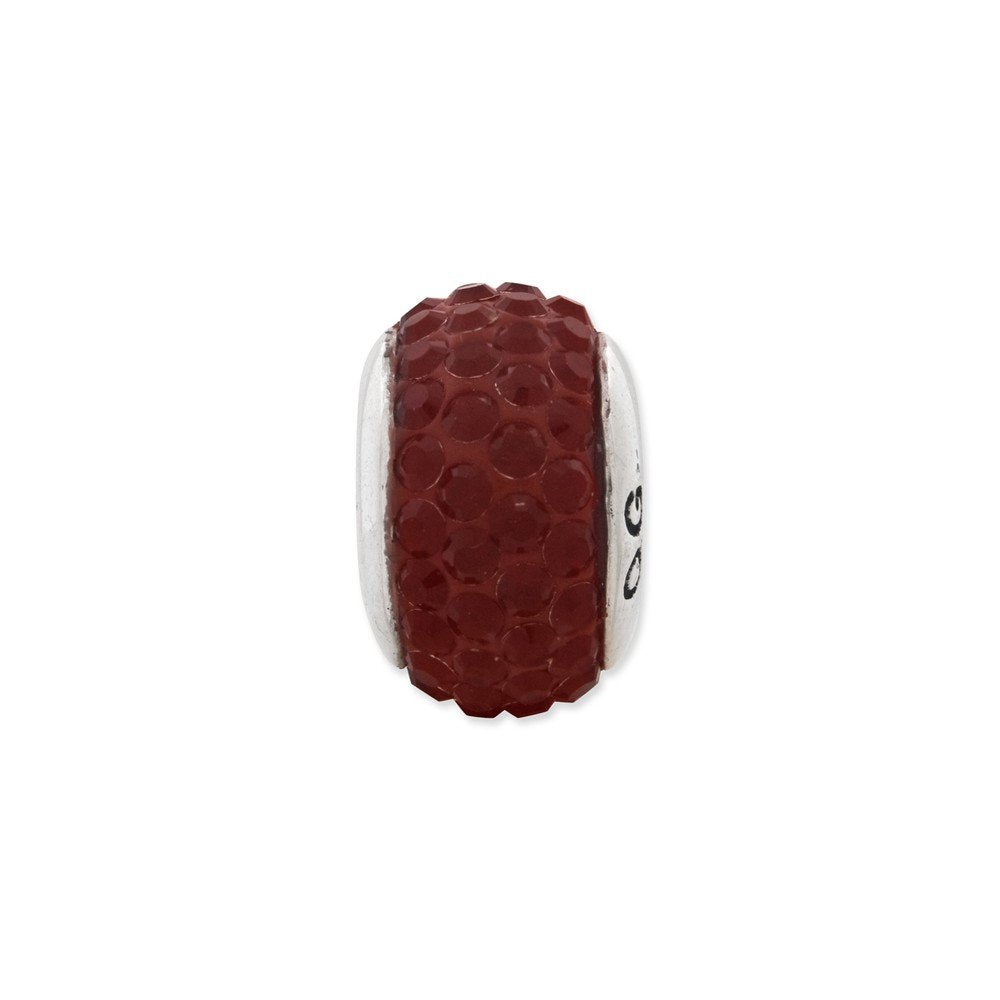 Sterling Silver Reflections Crimson Full Preciosa Crystal Bead