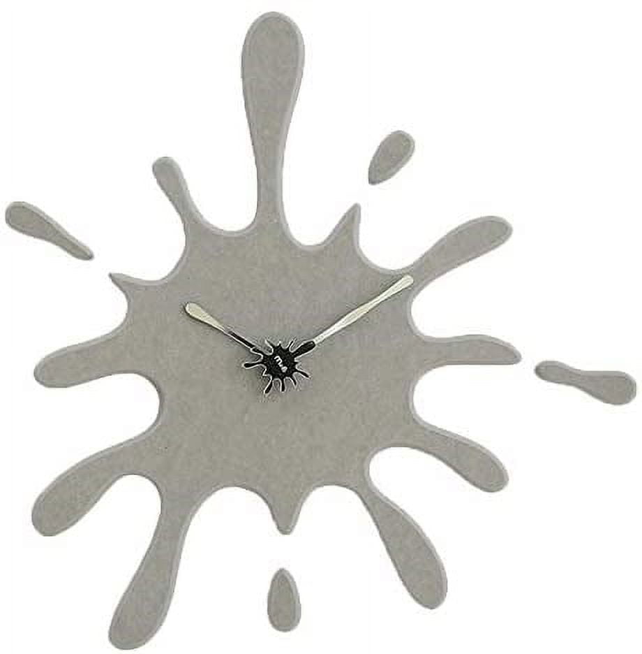 Modern Minimalist Ink Splash Silent Wall Clock (19.5” X 18.8”)