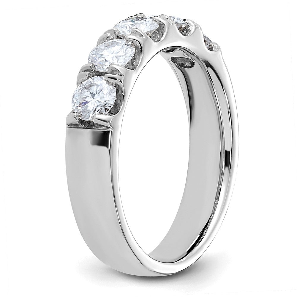 14kw 1ct. 5 Stone D E F Pure Light Moissanite Band